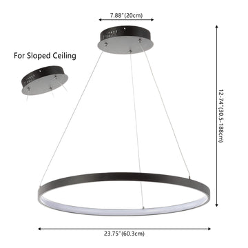 Brice Modern Contemporary Iron Integrated LED Pendant